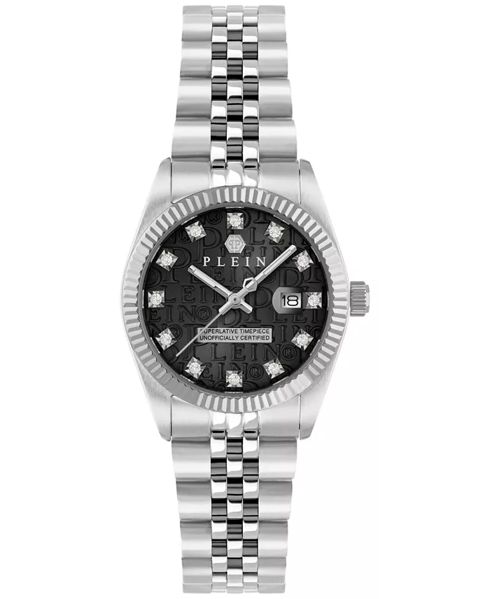 

Женские часы Date Superlative на стальном браслете, 28 мм Philipp Plein