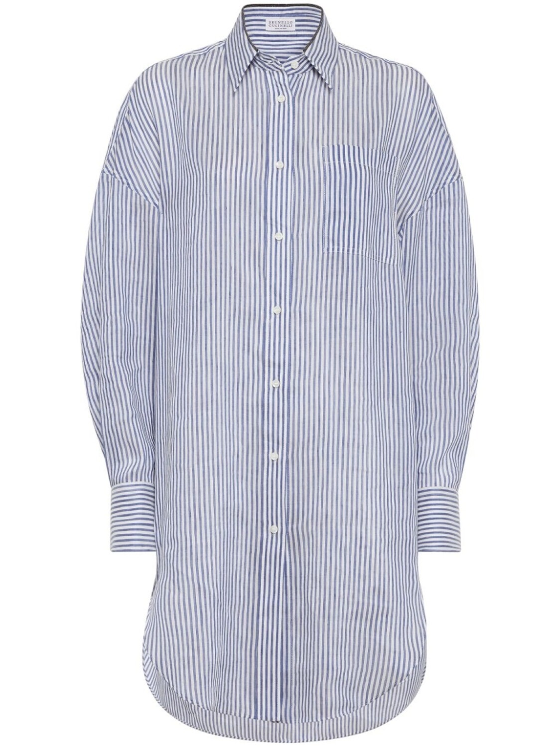

Brunello Cucinelli рубашка с декором Monili, синий