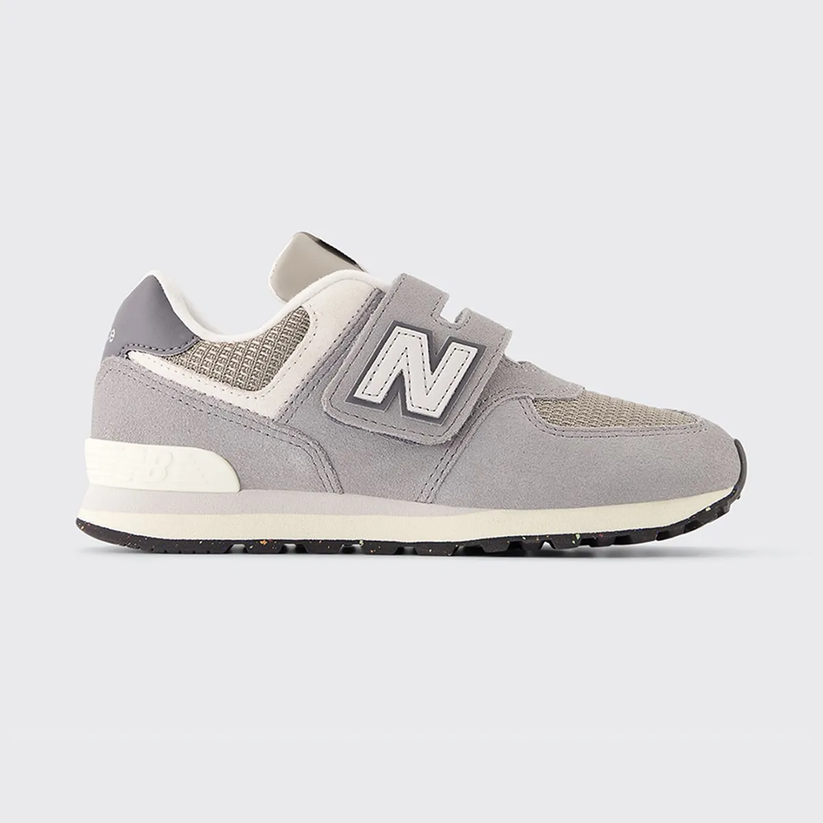 

Детские повседневные кроссовки 574 с застежкой-липучкой New Balance, серый