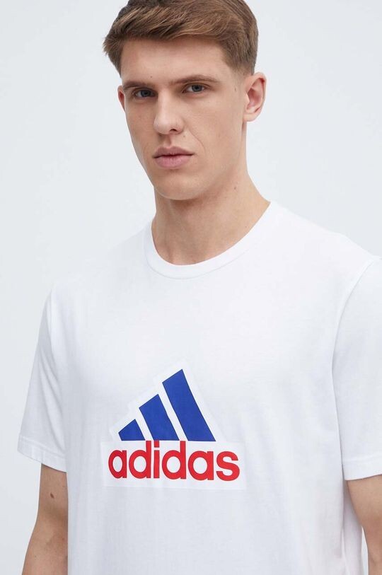 

Хлопковая футболка adidas, белый