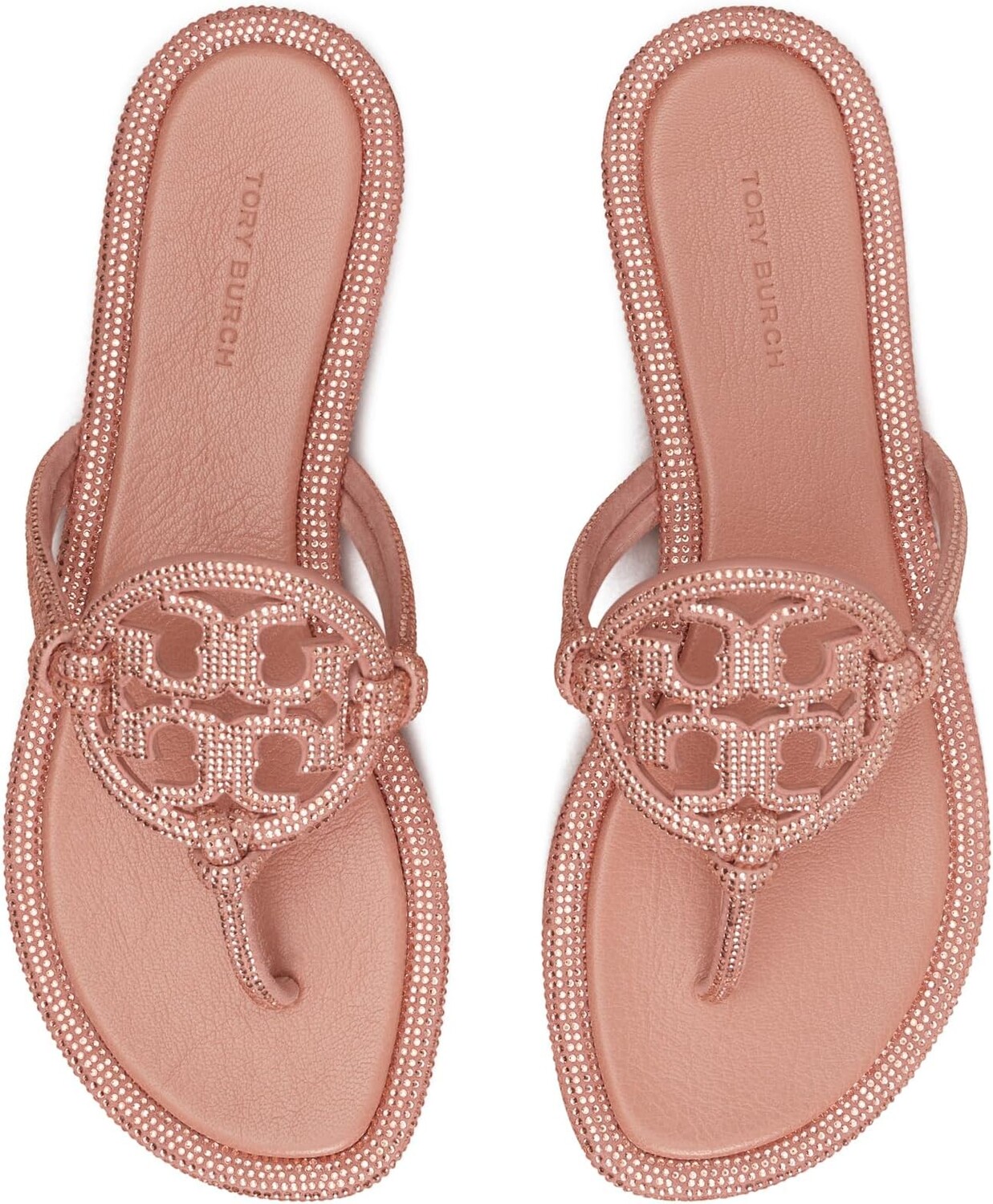 Сандалии на плоской подошве Miller Knotted Pave Tory Burch, цвет Malva — фото 2