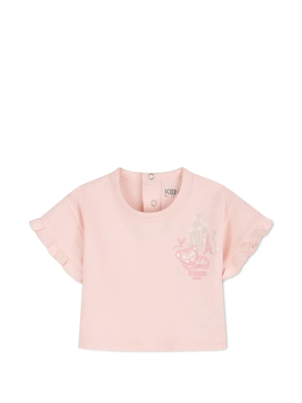 Комплект брюк с оборками на рукавах (три штуки) Kenzo Kids, розовый — фото 3