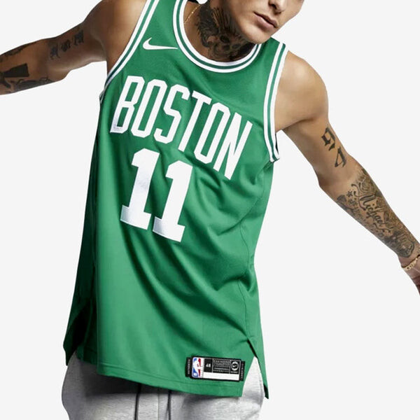 Майка Nike NBA Boston Celtics Kyrie Irving Vaporknit Jersey 'Green White', зеленый — фото 4