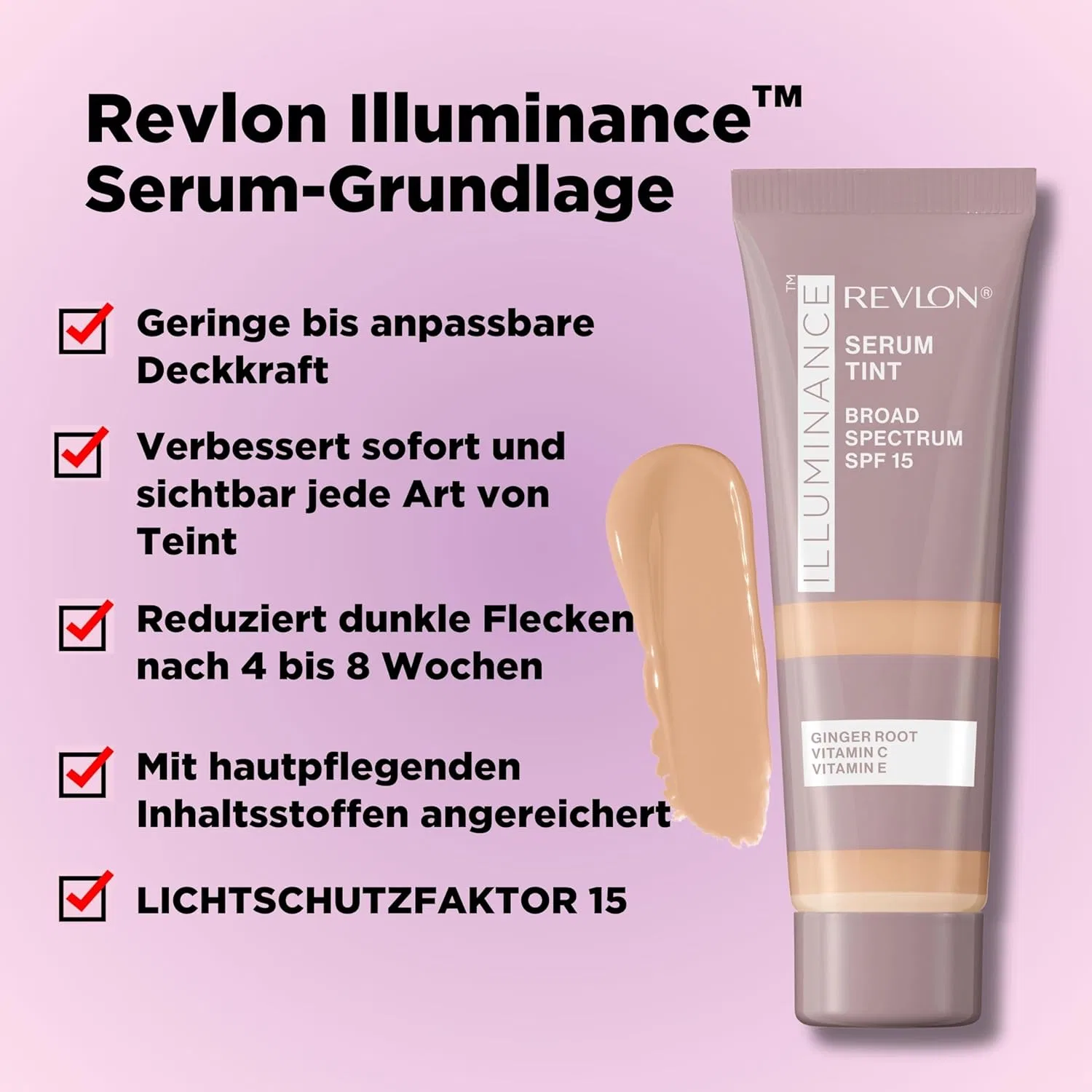 Сыворотка Revlon — Тонирующая Illuminance с тройной гиалуроновой кислотой SPF , 417 Warm Caramel — фото 2