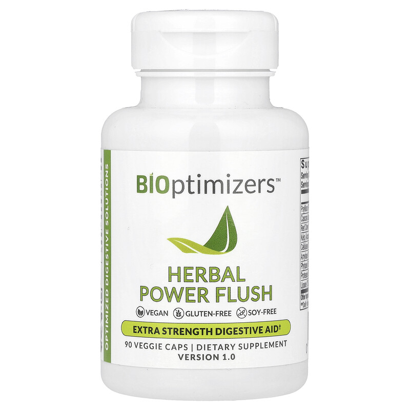 

BIOptimizers, Herbal Power Flush, 90 растительных капсул