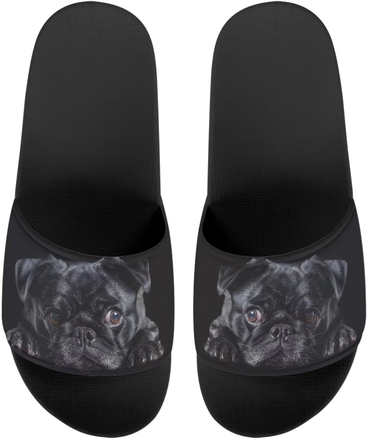 

Женские шлепанцы, Женские сандалии без застежек, Принт с собакой, Удобные и легкие, Летние домашние тапочки, Для пляжа, дома, улицы, отеля и спортзала Getelinseng, Pug