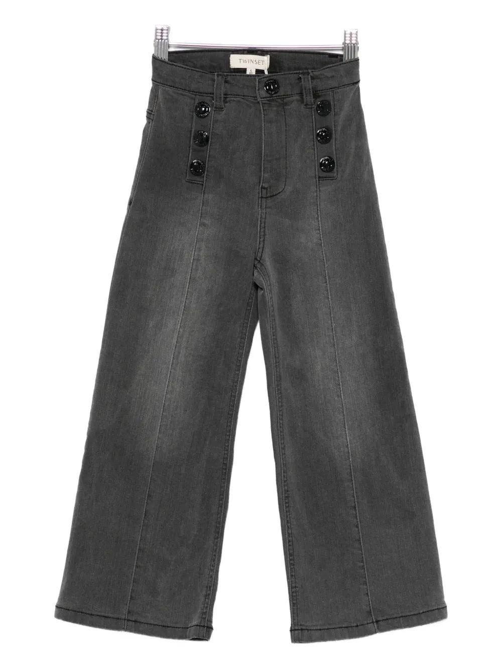 

Джинсы с украшением в виде пуговиц Twinset Kids, черный