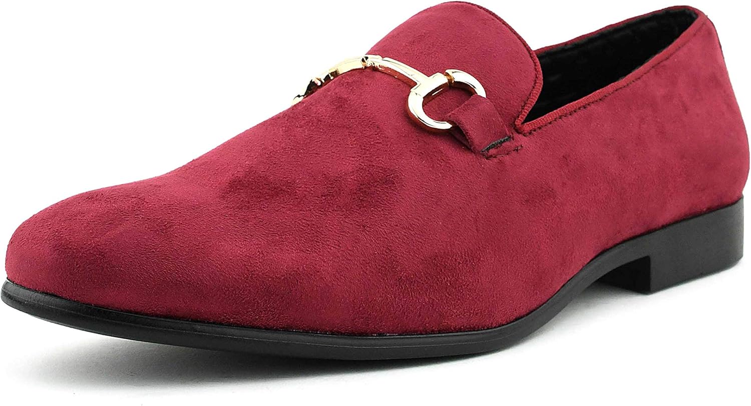 

Мужские лоферы-слипоны из микрофибры с золотой металлической вставкой Amali