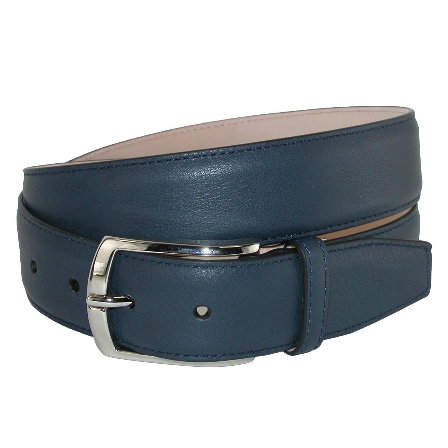 

Деловой ремень Borgo Boxcalf с пряжкой из цельной латуни CrookhornDavis, цвет Marine Navy