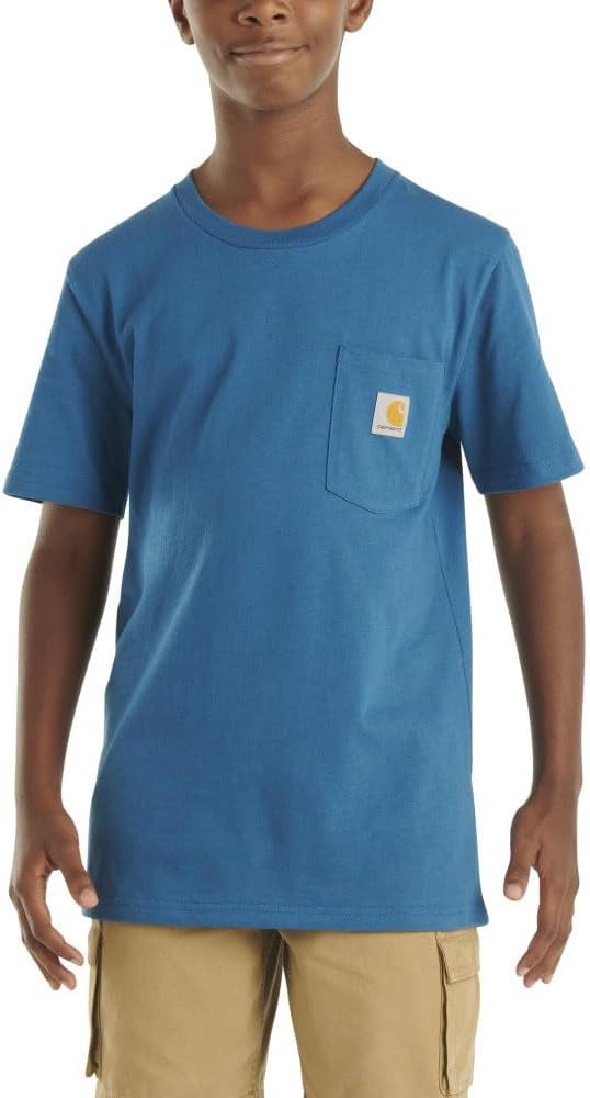 

Детская футболка Carhartt с коротким рукавом и карманом, Deep Lagoon Blue