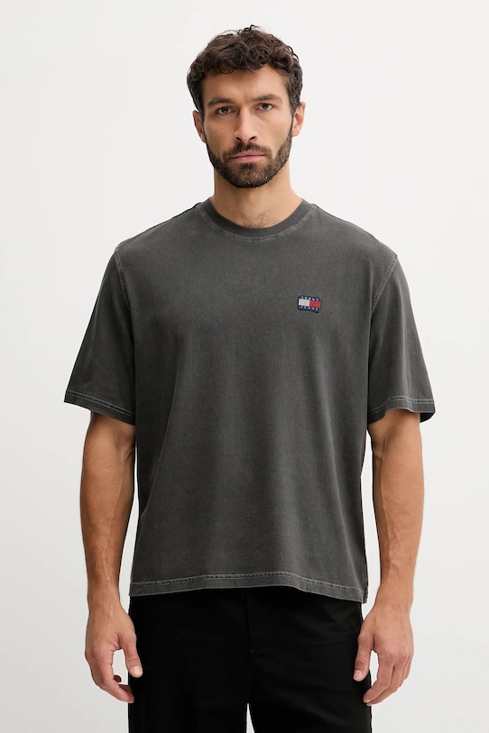 

Хлопковая футболка Tommy Jeans, серый