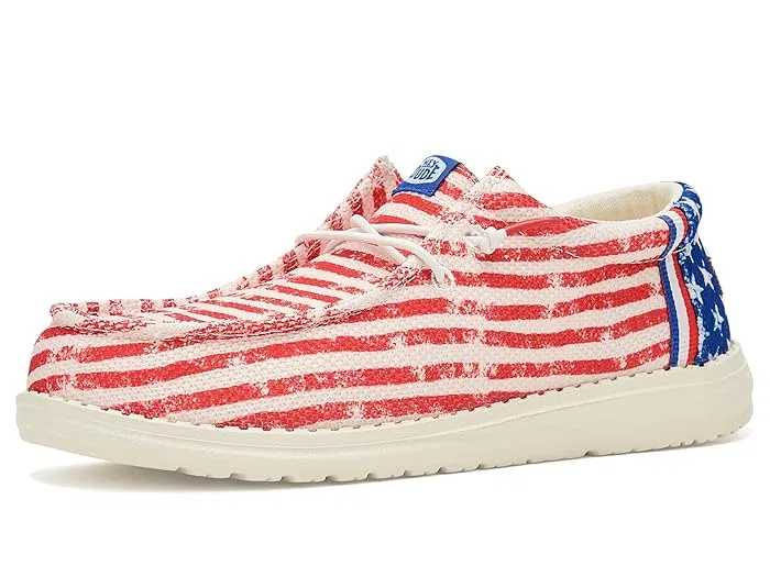 Кроссовки с американским флагом Wally Americana Hey Dude Kids, American Flag