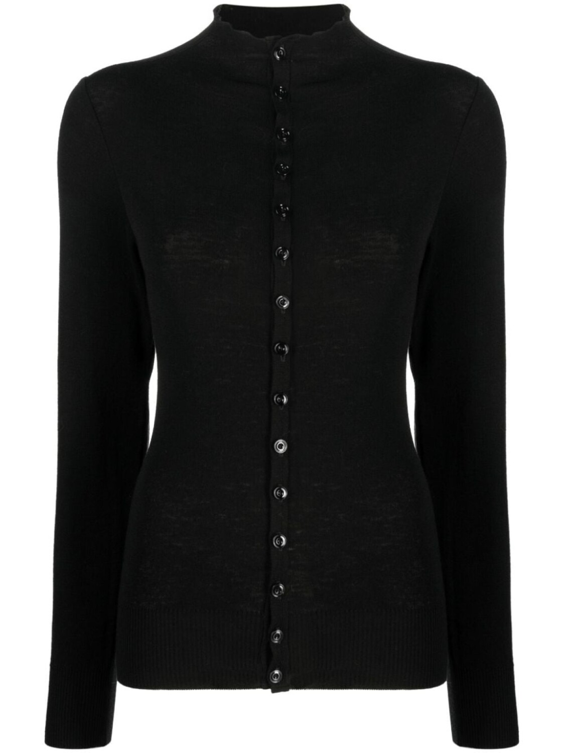 

LEMAIRE шерстяной кардиган с высоким воротником, черный