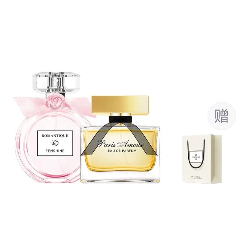 

Parisian Romance Dream женский парфюмерный набор Eau De Parfum EDP пион роза цветочный аромат 50мл*2 FENSHINE, 50ml+50ml shopping bag included