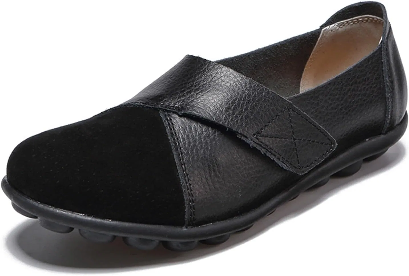 Лоферы на липучке, замшевые, Black Gikleihwy