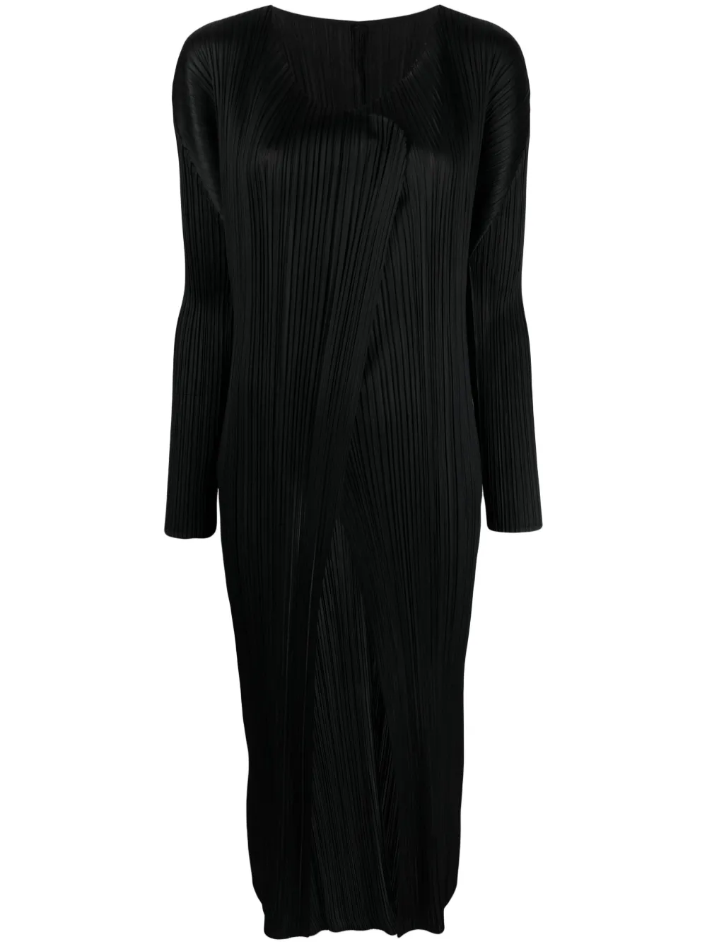 

Пальто со складками Pleats Please Issey Miyake, черный
