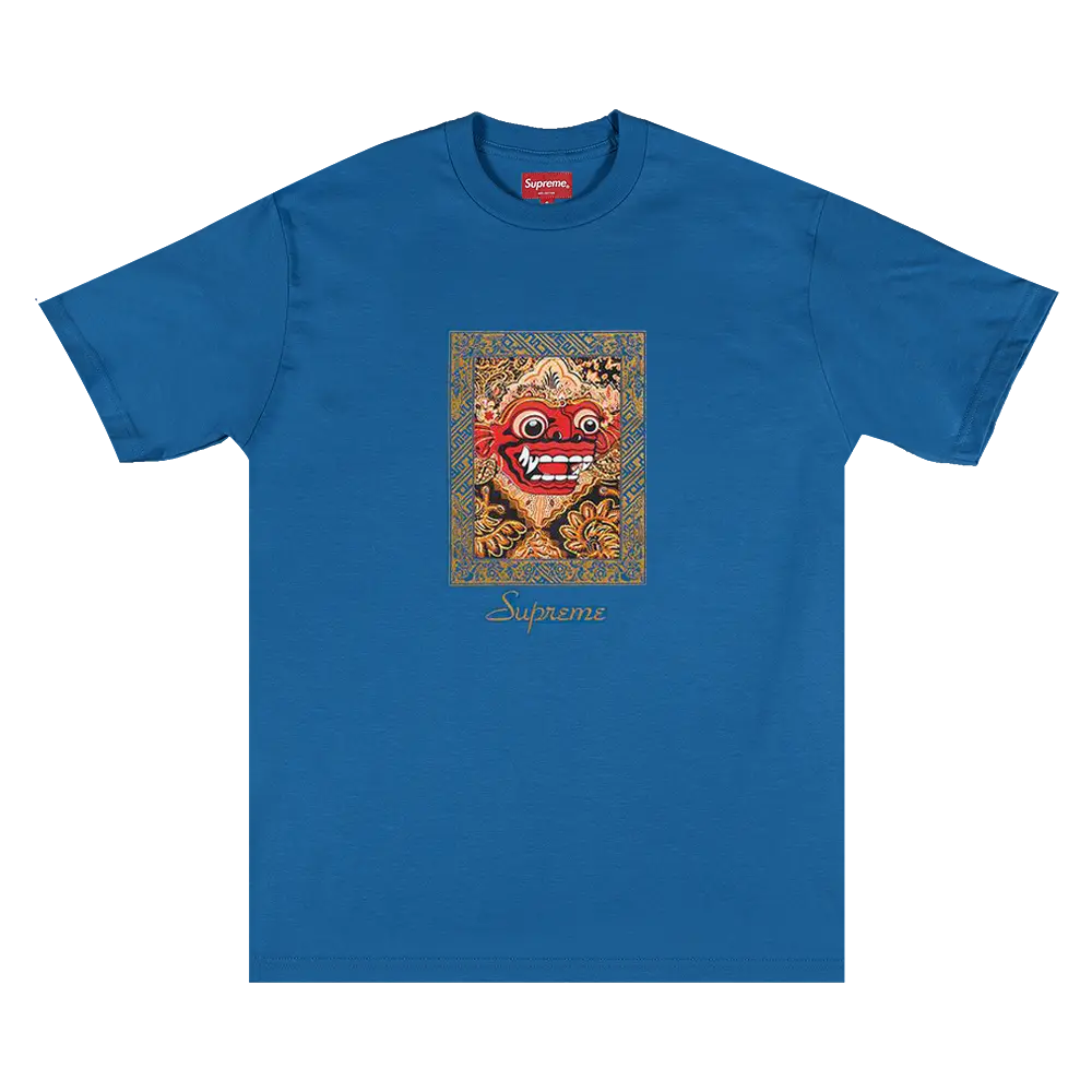 

Топ с короткими рукавами и нашивками Supreme Barong, Темно-голубой
