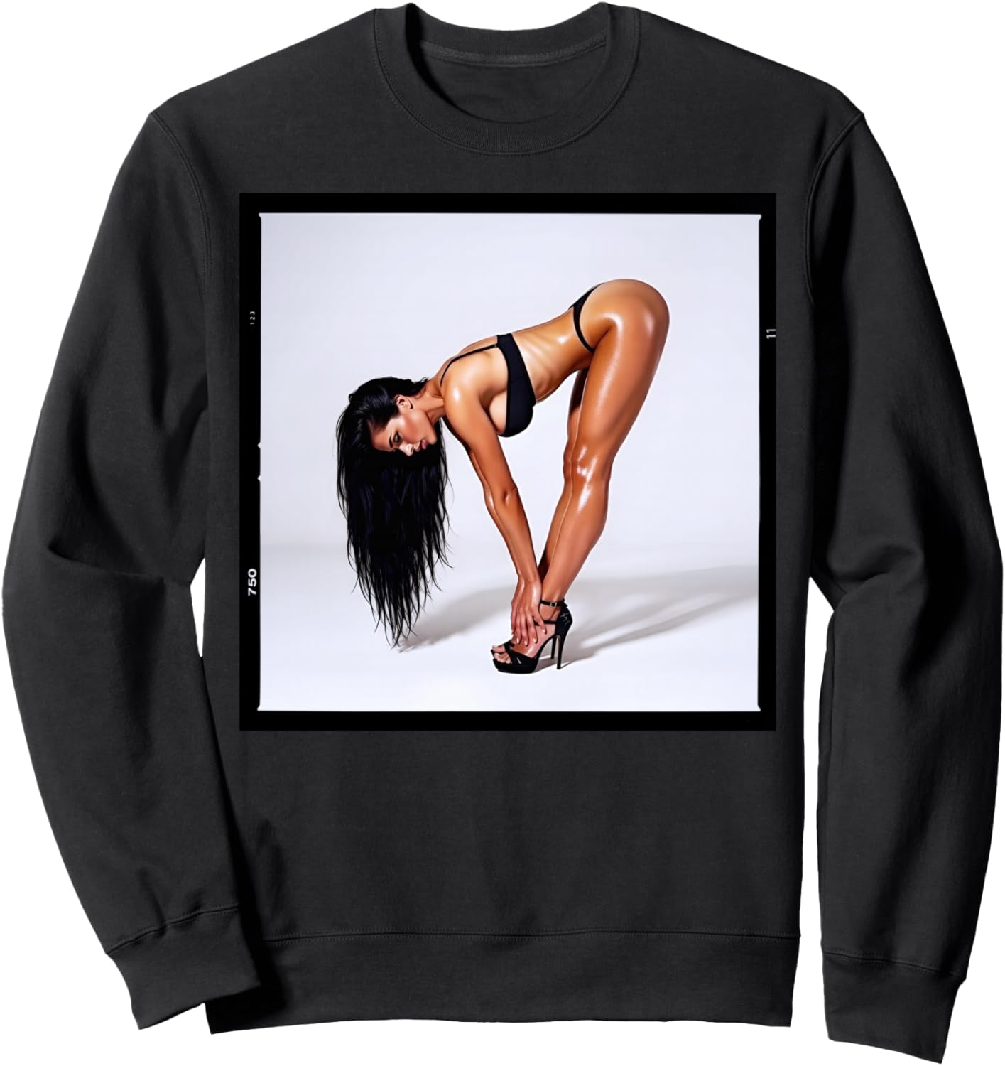 

Сексуальная девушка, толстовка с графическим принтом - толстовка с изображением брюнетки-модели в художественных позах Sexy Girl On T-Shirt For Men By Nspart, черный