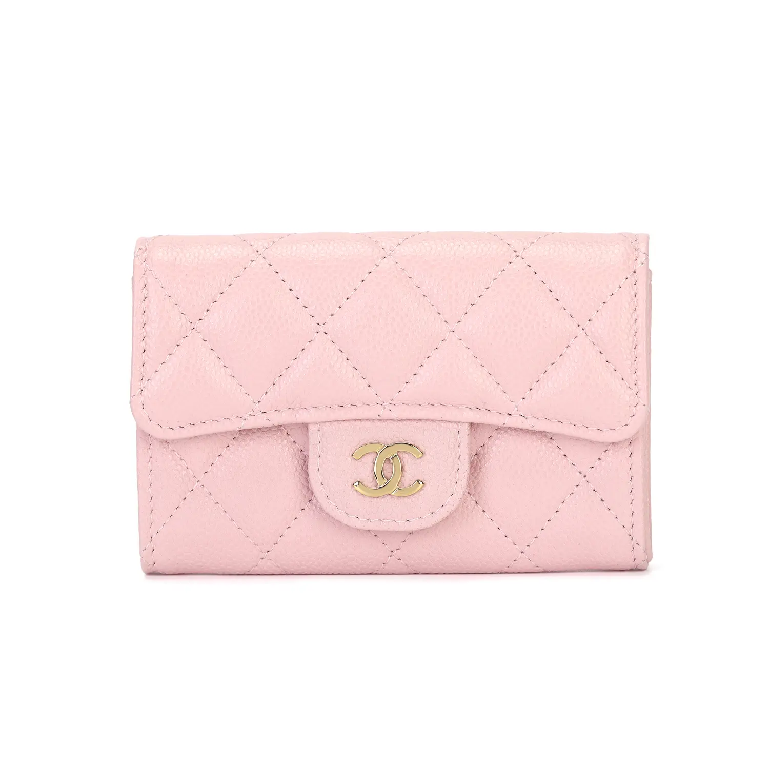 

CHANEL Женский картхолдер из телячьей кожи цвета цветущей сакуры