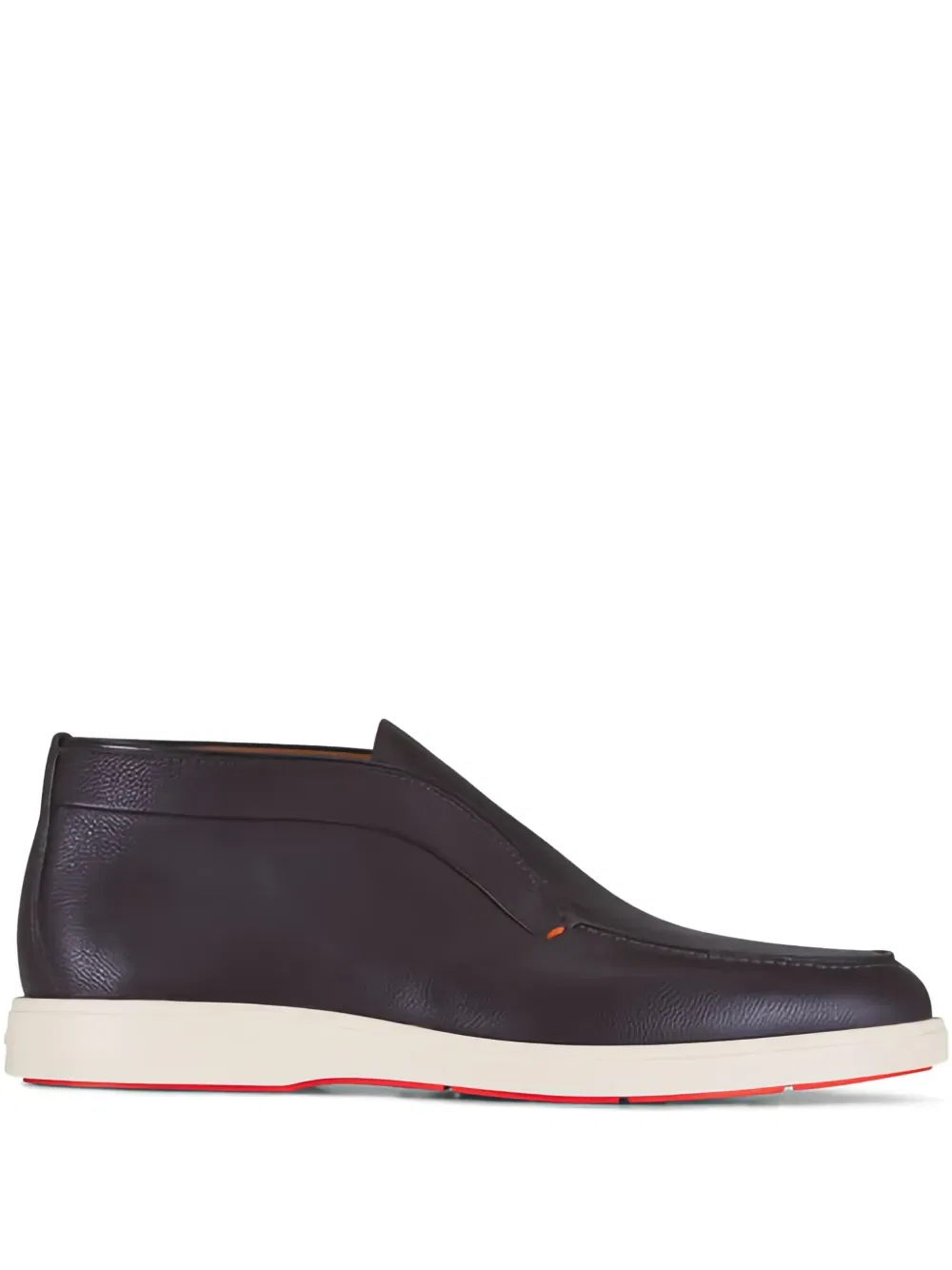 Кожаные сапоги без шнурков Santoni, коричневый