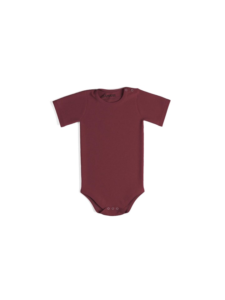 

Sämann Детский боди из 100% органического хлопка, застежка на кнопках, короткие рукава, ребристая текстура, малиновый цвет