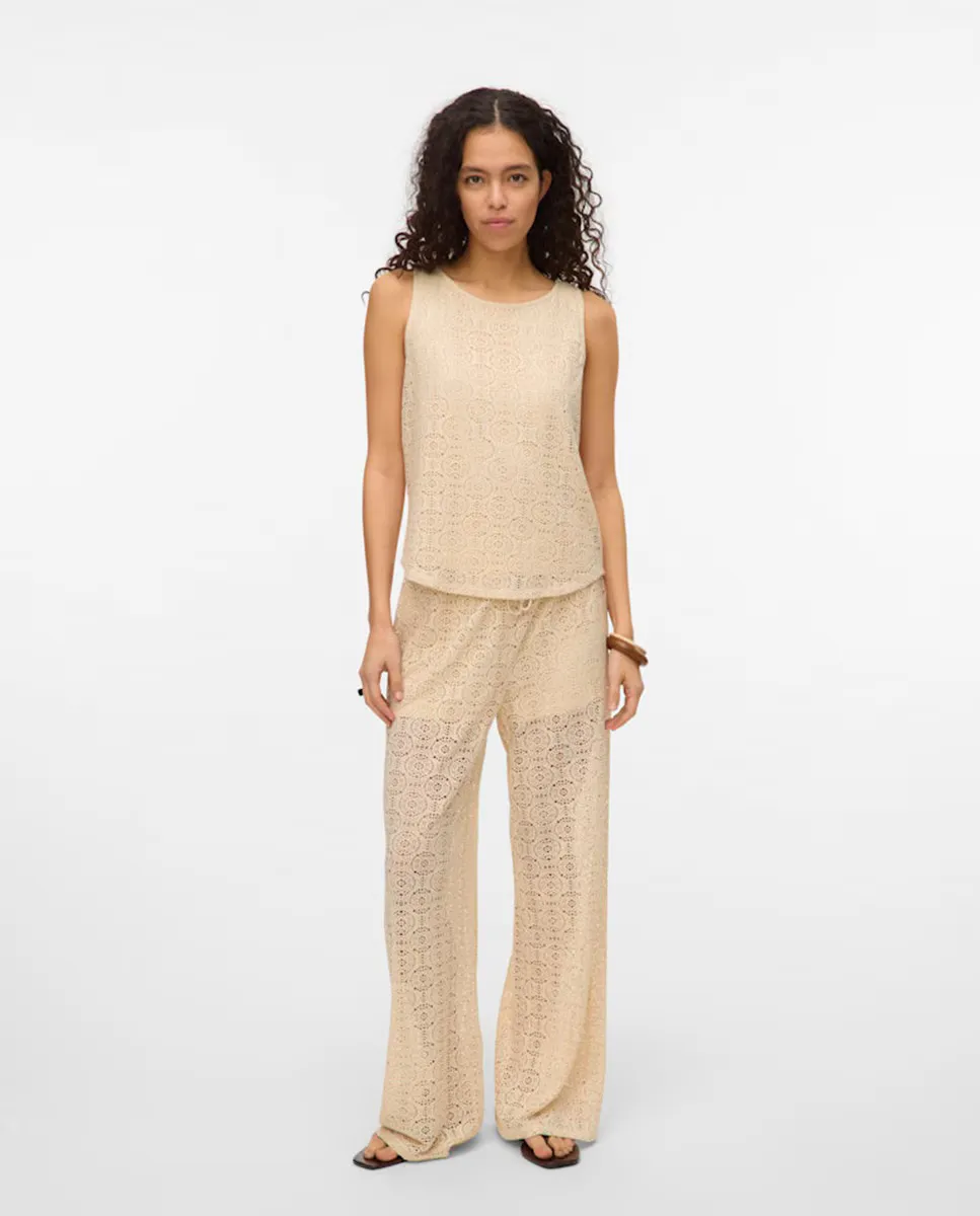 

Женские брюки крючком с подкладкой Vero Moda, белый