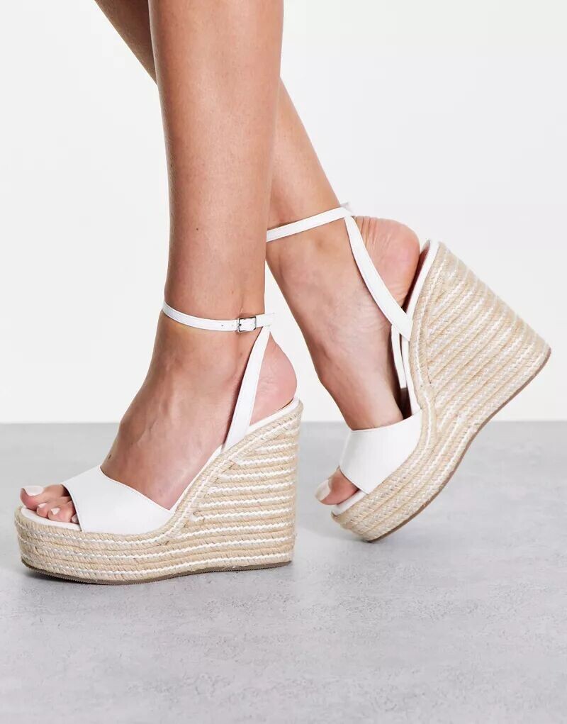 Белые эспадрильи на танкетке ASOS Tasha
