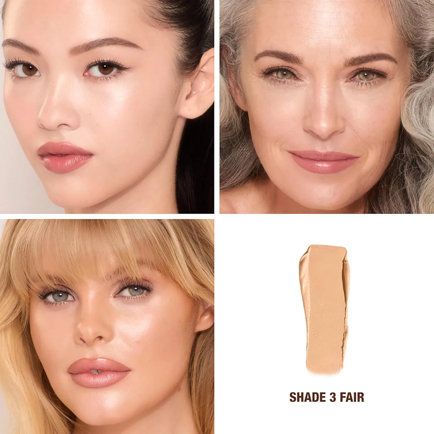 Charlotte Tilbury Unreal Skin Tint & Sheer Glow Hydrating Foundation Stick - кремовая тональная основа с легким покрытием и увлажняющим эффектом, 03 Fair - Fair with neutral undertones — фото 4