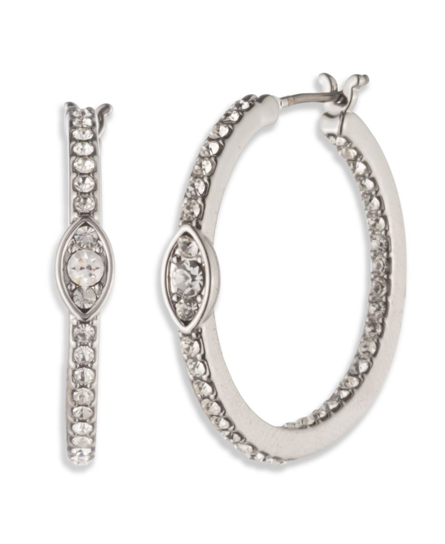 

Серьги-кольца из стеклянных кристаллов (также в золотистом исполнении) Givenchy, Silver
