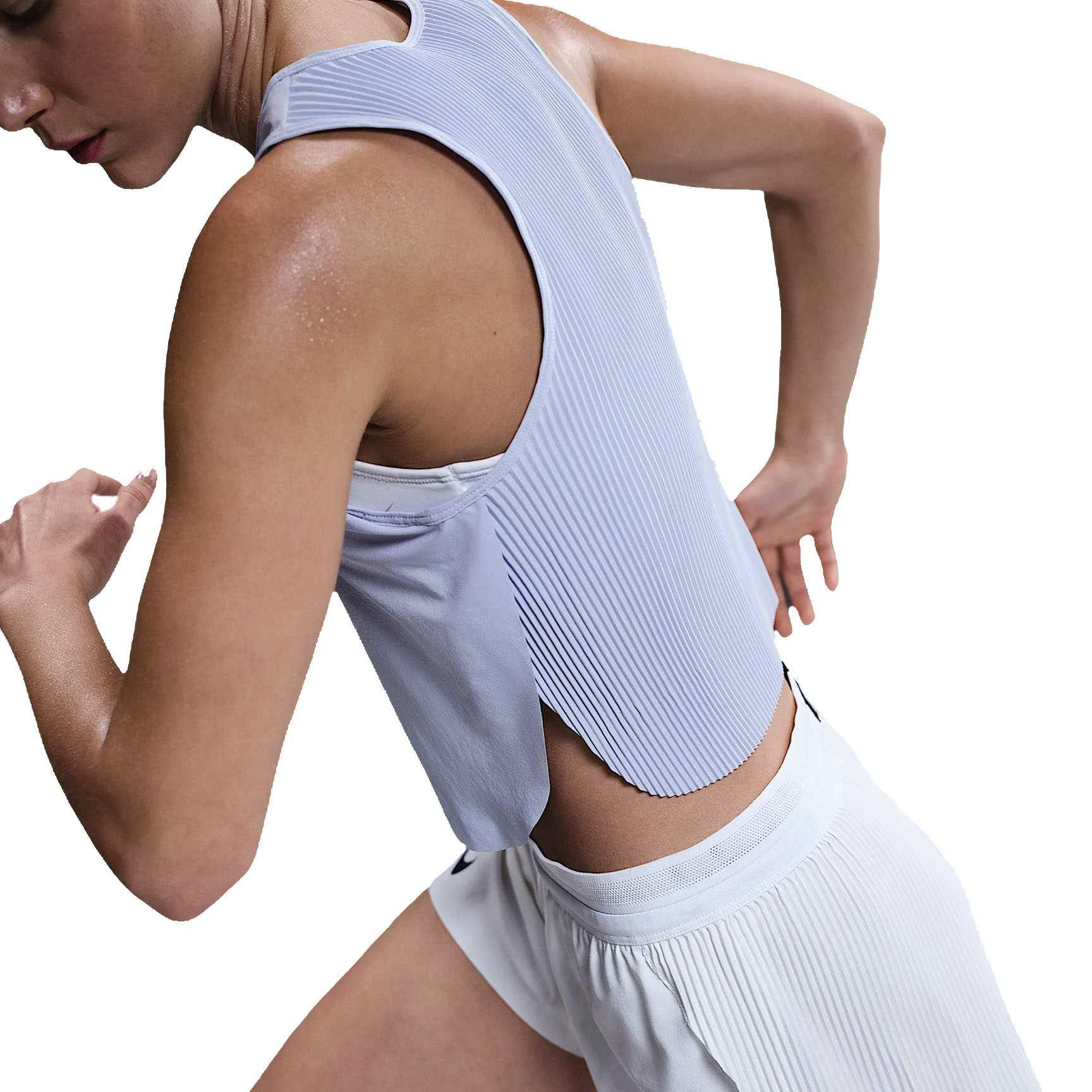 Женская майка для бега AeroSwift Dri FIT Adv укороченная Nike, синий — фото 3