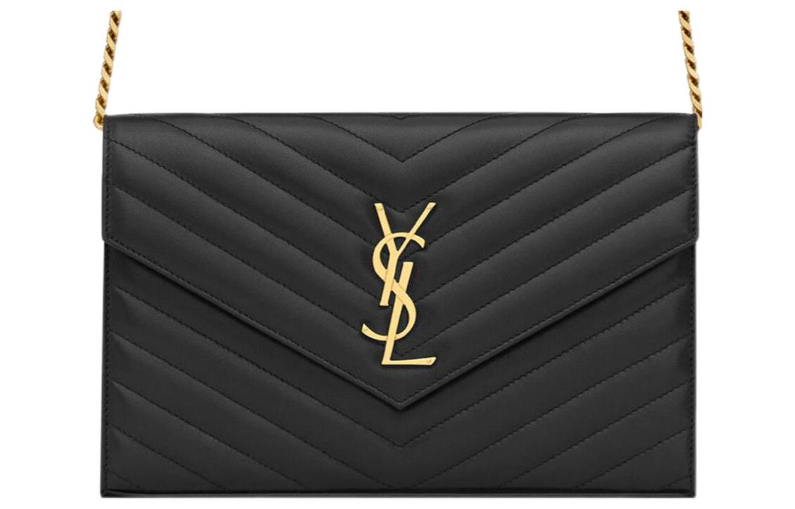 

SAINT LAURENT Овчинная сумка через плечо, женская черная Crossbody Bag
