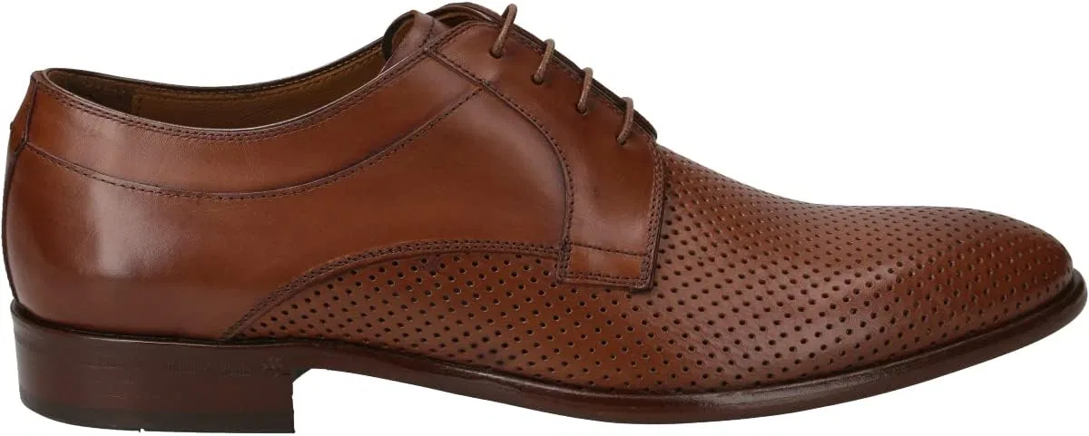 Мужские туфли Lüke Schuhe 380S с коричневыми отверстиями и плетеной шнуровкой — фото 2