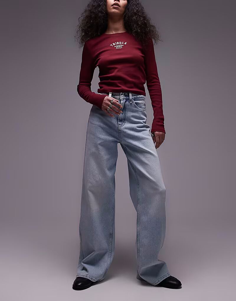 

Джинсы Tommy Jeans Claire с высокой посадкой и широкими штанинами, ультралегкие