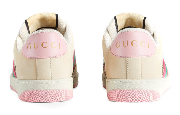 Кроссовки screener gg low-top sneakers 'gg canvas - beige pink' Gucci, бежевый — фото 4