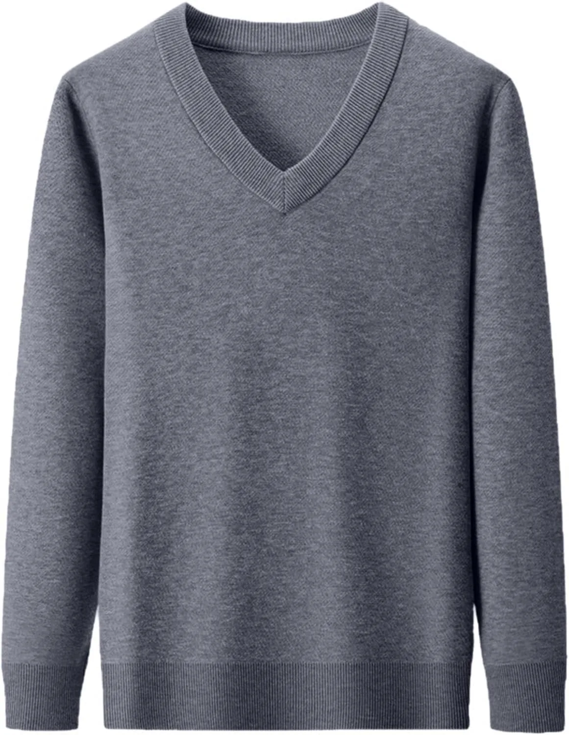 Мужской легкий вязаный свитер с V-образным вырезом Slim Fit — фото 4