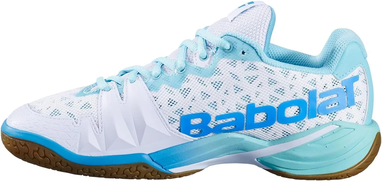 Кроссовки для бадминтона Babolat Shadow 4 W, белый/бирюзовый — фото 2