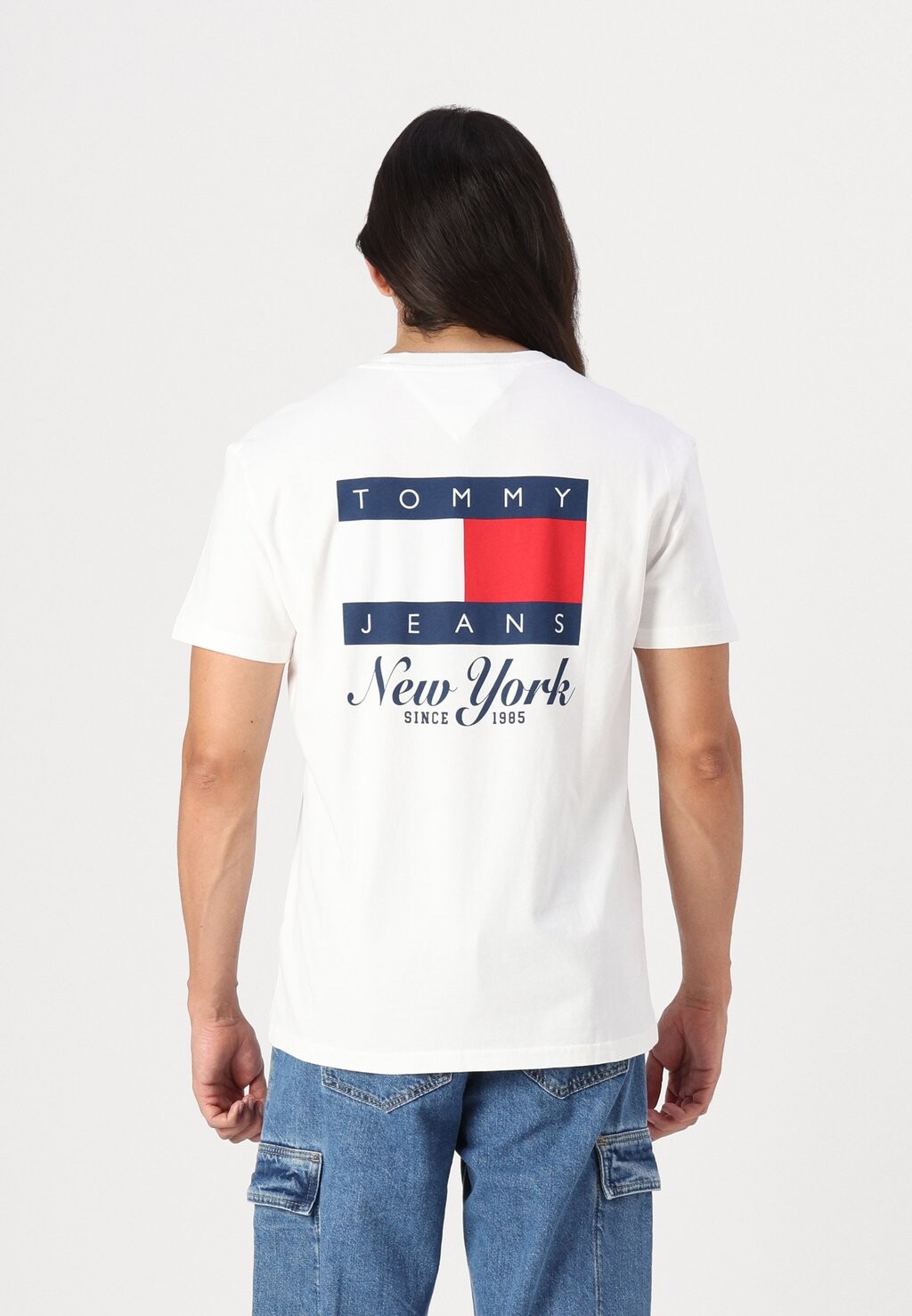 

Футболка с принтом HERITAGE FLAG TEE Tommy Jeans, молочный