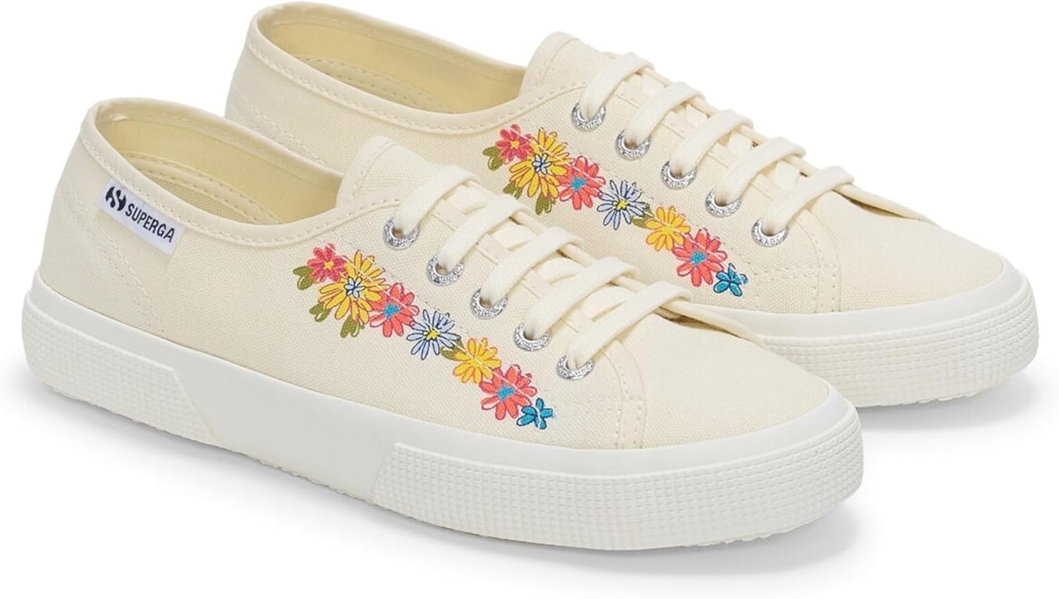 

Кроссовки Superga Unisex-Adult 3750 с цветочным принтом Leggera, бежевый