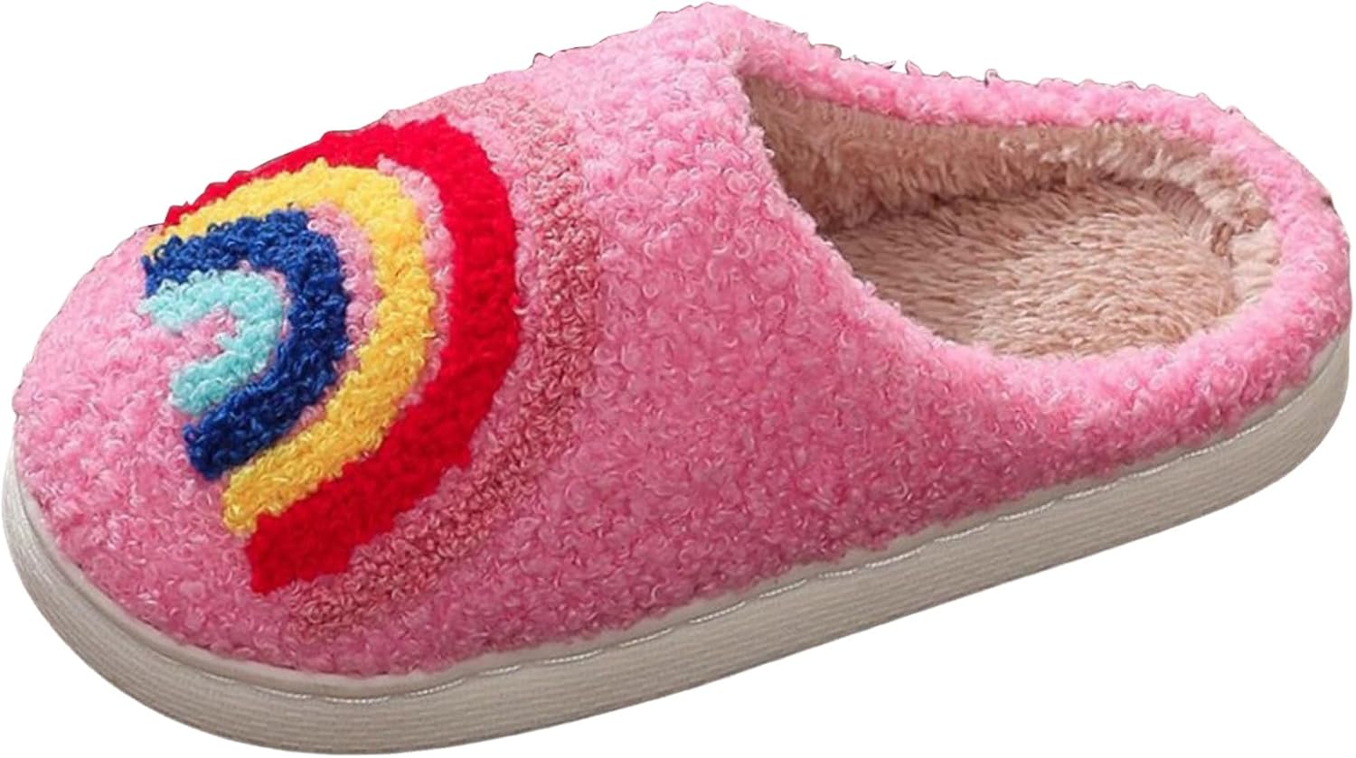 

Детские хлопковые тапочки с мультяшным принтом для мальчиков и девочек, удобные зимние теплые нескользящие домашние тапочки для дома и улицы Iwihmiv, розовый