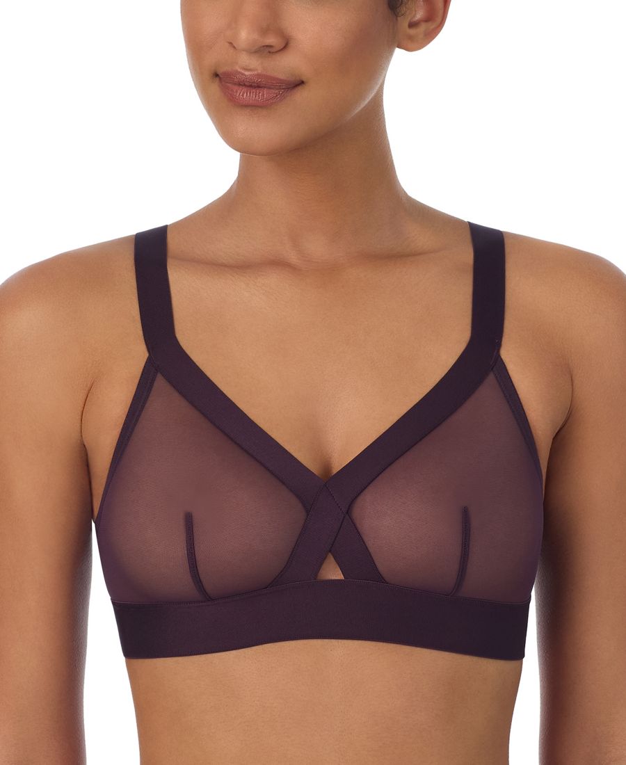 

Женский прозрачный сетчатый бюстгальтер-бралетт без подкладки DK4084 DKNY, Plum Perfect