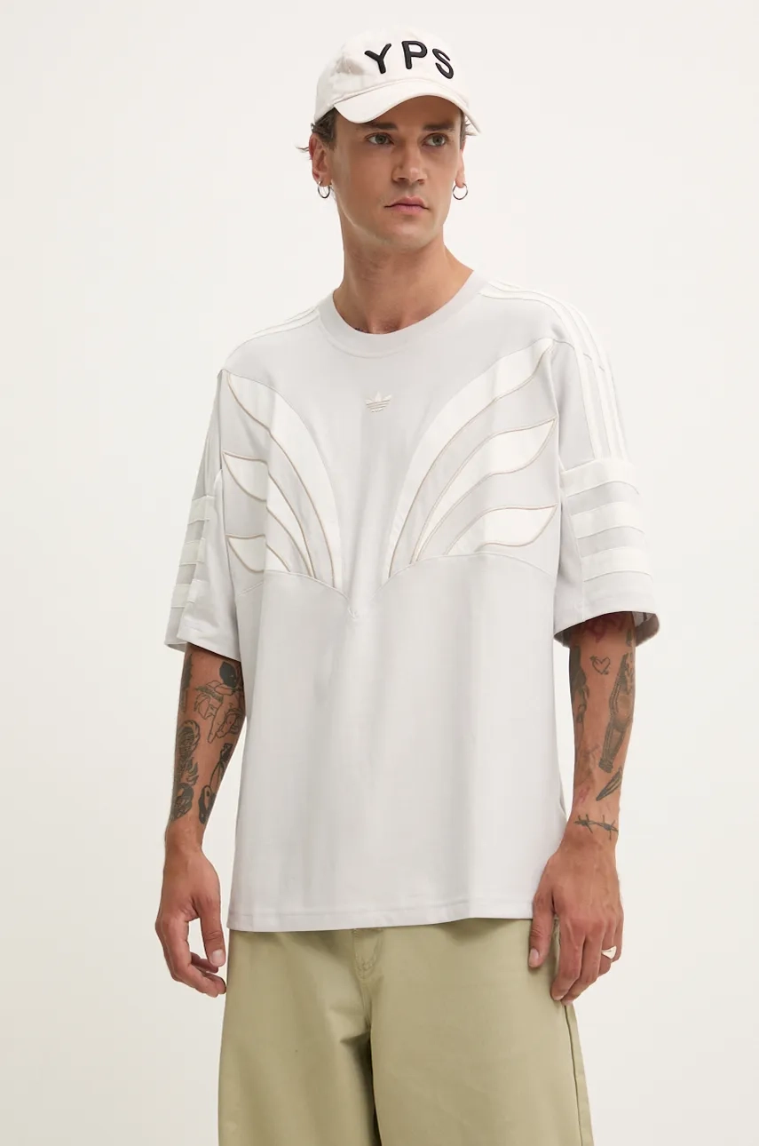 

Хлопковая футболка adidas Originals, серый