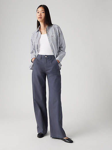 

Легкие прямые женские брюки 90-х годов Levi's, цвет Breezy India Ink - Blue