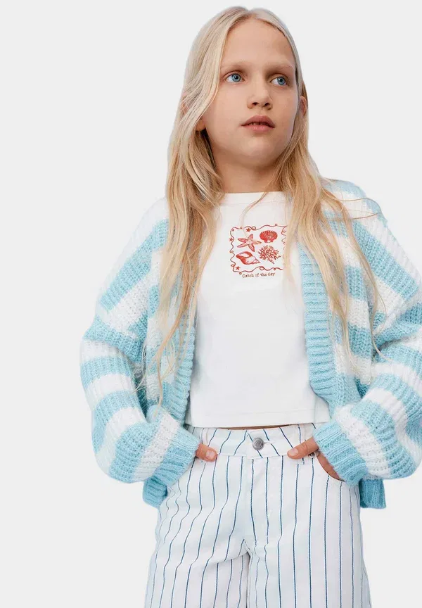 Кардиган свободного кроя Marks & Spencer, голубая смесь