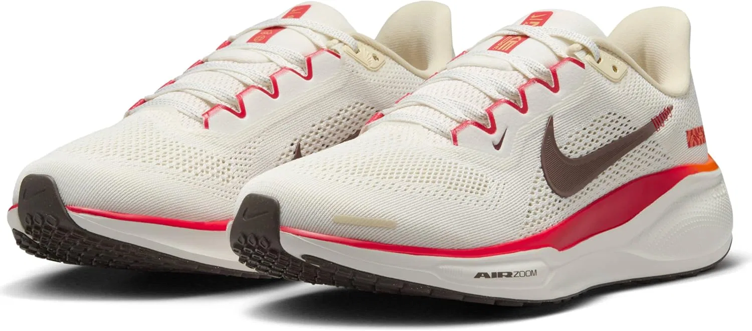 Мужские беговые кроссовки Nike Pegasus 41 FD2722, Sail Ironstone Sail Picante Red — фото 2