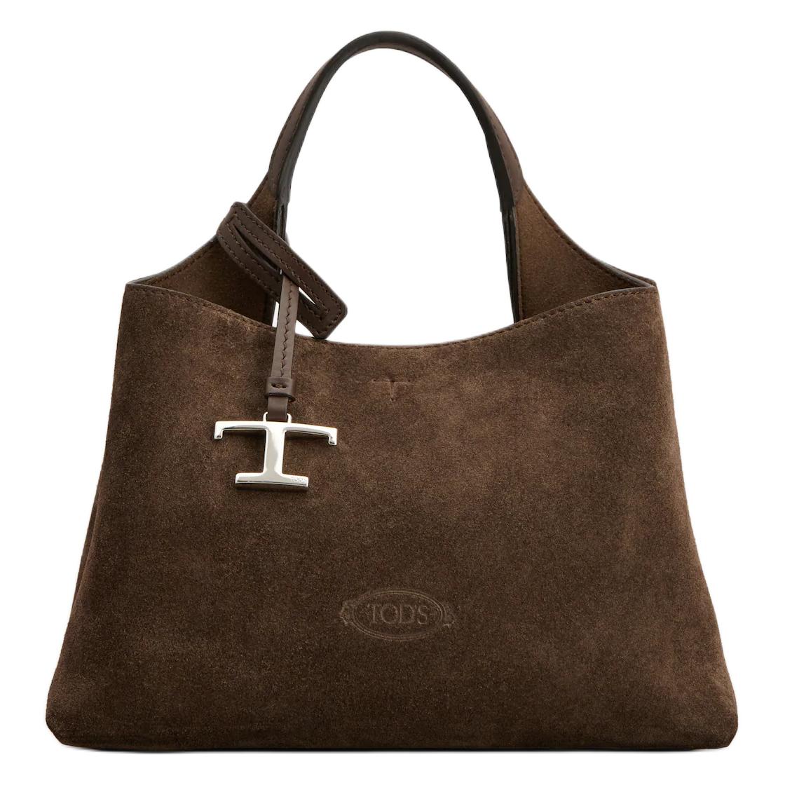 

TOD'S Кожаная мини-сумка через плечо женская коричневая