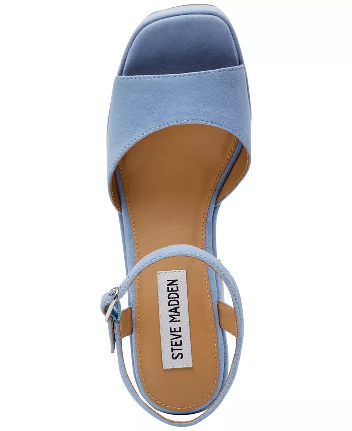 Женские сандалии Odina на платформе, комплект из двух частей Steve Madden, синий — фото 4