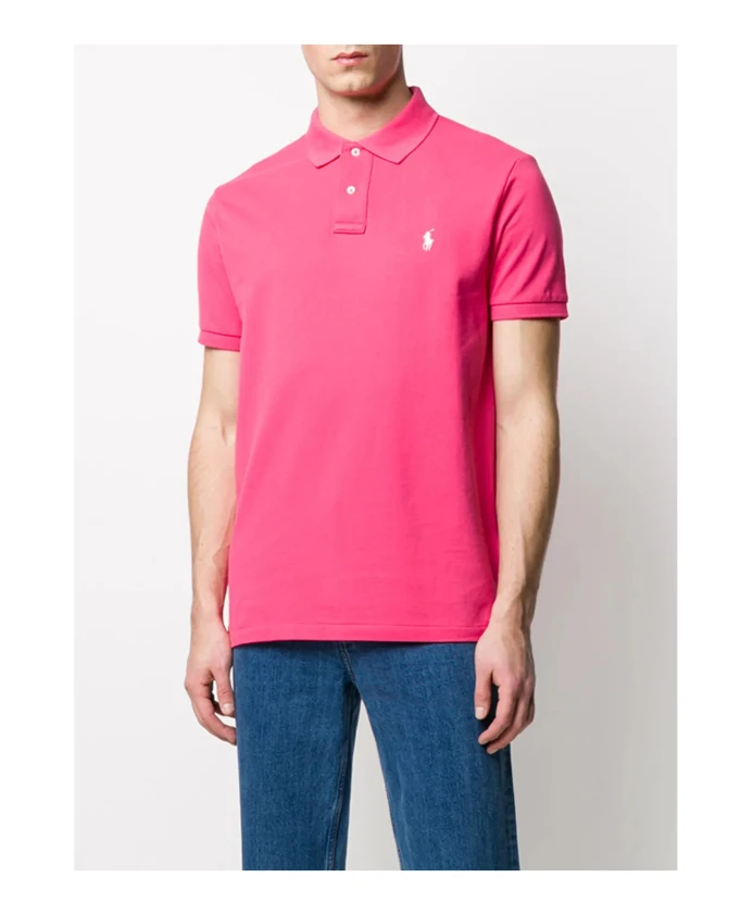 Повседневная рубашка с коротким рукавом и логотипом Polo Ralph Lauren, розовый — фото 2