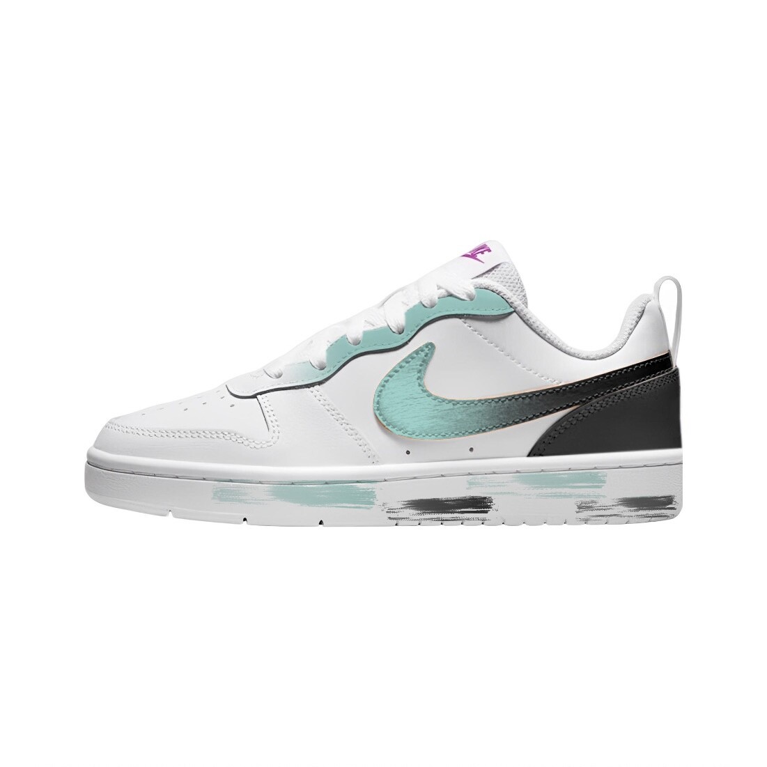 

Кроссовки Nike Court Borough Skateboard Shoes Women's Low-Top Black Blue, Черный, Кроссовки Nike Court Borough Skateboard Shoes Women's Low-Top Black Blue