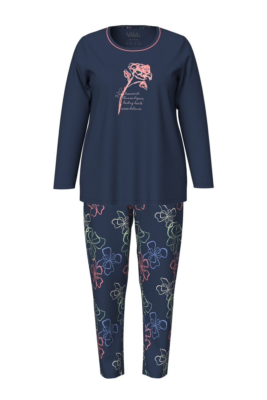 

Пижама Ulla Popken Pajama Points of Passion, ночной синий