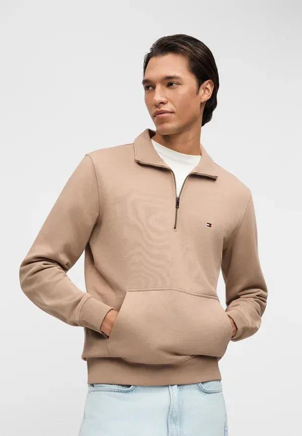 Толстовка Essential zip core sweatshirt Tommy Hilfiger, батик хаки — фото 4